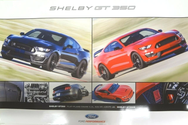 SHELBY MUSTANG GT350 GT350R Ford Dealer Poster - Cobra Promo GT 350