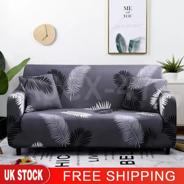1/2/3 Seater Sofa Couch Covers Floral Elastic Soft Stretch Slipcover Protector