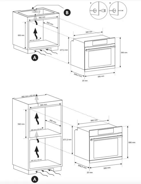 DE LONGHI FLM6LX Four Électrique Multifonctions Encastré 65 L Inox Classe A 2