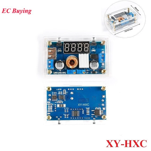 XY-HXC DC DC 5A Step Down Buck Power Module Power Display LED Drive with Shell