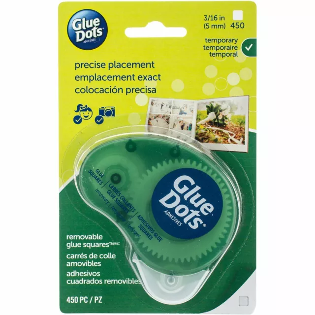 Glue Dots Mini Dot N' Go Dispenser 300 (3/16) Adhesive Dots Acid Free NEW