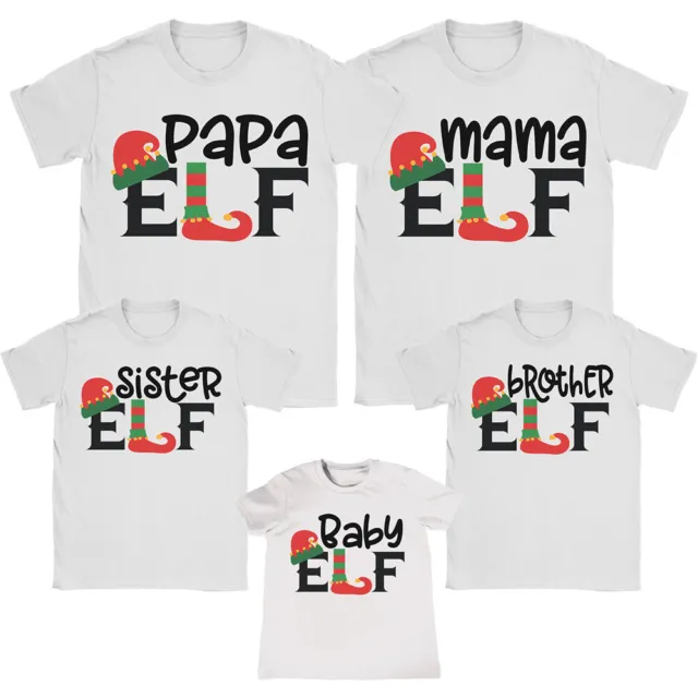 Passendes weihnachtliches T-Shirt Familie Elf T-Shirt Weihnachten Mama Papa Baby Geschwister Rolle Top