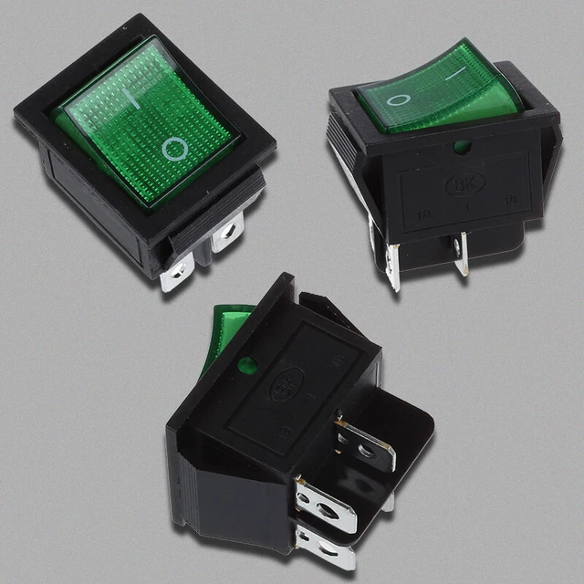 4 BROCHES I/O Interrupteur unipolaire unidirectionnel a bascule 16A/250V 15A/1E8 5.31 PicClick CA