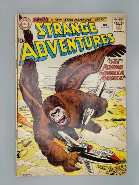 STRANGE ADVENTURES #125, Feb 1961. Infantino, Kane. VG cond. Flying Gorilla!