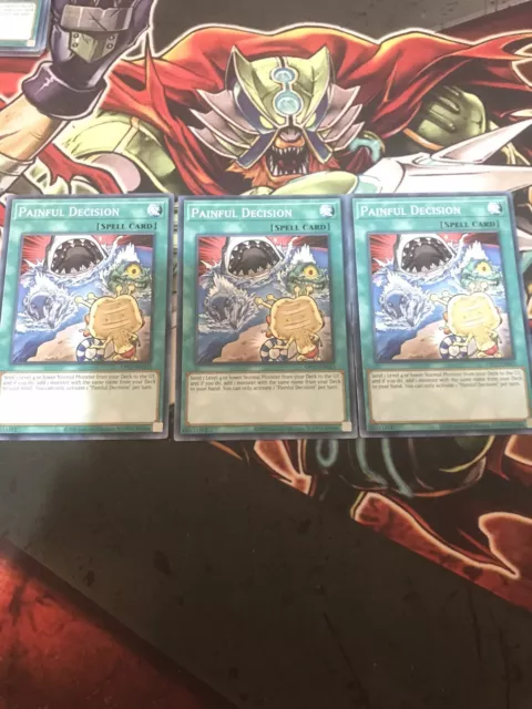 yugioh- 3x Painosa Decisión OTS Pack 17 Común Casi Nuevo