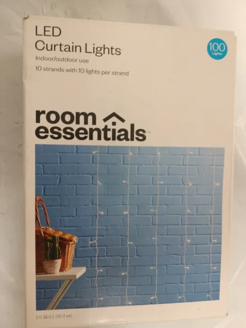 Luces cortina interiores/exterior Room Essentials 10 hebras con 10 luces