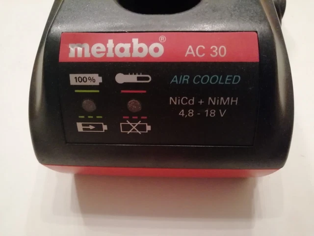 METABO AC30 AIR Cooled Schnellladegerät für Steck Akku NiCd/NiMH 4,8 ...