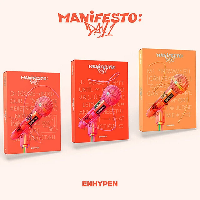 ENHYPEN [MANIFESTO:DAY 1] Album RANDOM CD+Photo Book+4Card+Badge+Poster