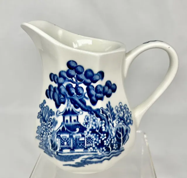 Vintage Royal Staffordshire Willow Ironstone Meakin England Pitcher Creamer