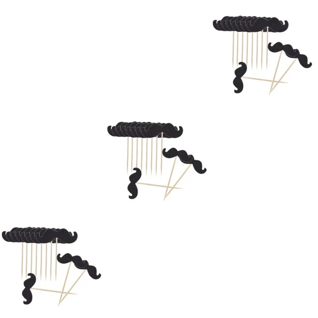120 piezas Bigote Cupcake Topper Poco Hombre Bebé Ducha