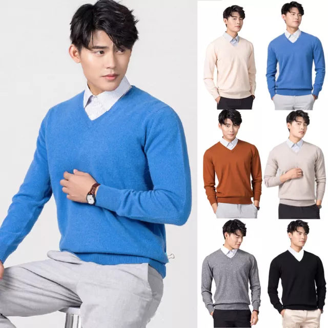 Maglione In Cashmere Da Uomo Top Abbigliamento Caldo Casual Sciolto Comodo .