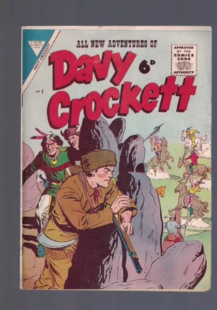 L. MILLER & SON LTD  ALL NEW ADENTURES OF DAVY CROCKETT COMIC NO.4  6D  1950's