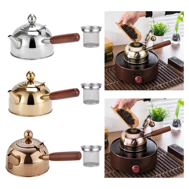 680ml théière bouilloire théières fond plat pot d'eau pour randonnée