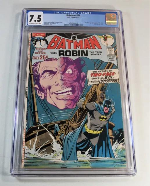 BATMAN #234 ~~ CGC 7.5 ~~ Two-Face by Neal Adams! ~~ from 1971! 😁