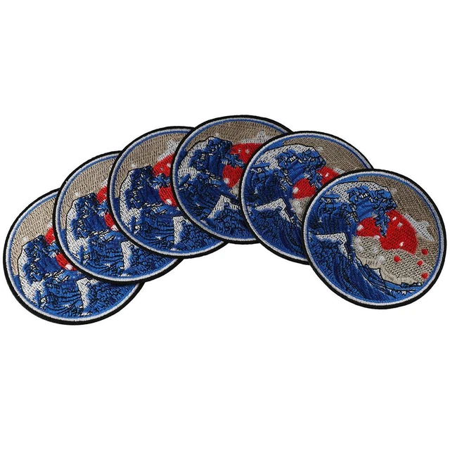 3.58*3.58 pouces Patchs mignons Big Wave Sun  Femmes
