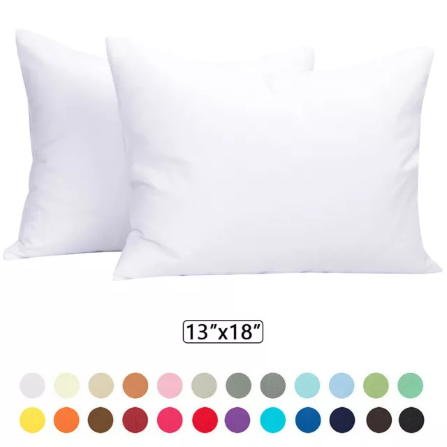 Zipper Baby Pillowcases Multiple Color Choices Travel Pillow Cases 2 Pcs 13"x18"