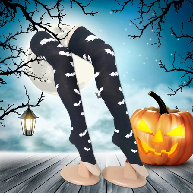 Halloween Socks Knee High Halloween Cosplay Stockings Halloween Bat Socks
