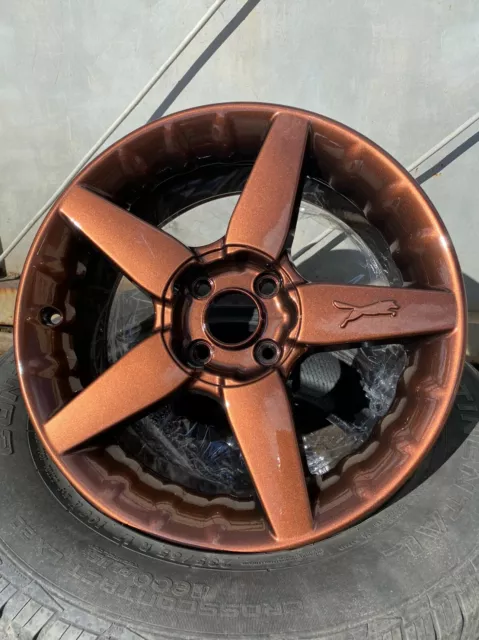 HIGH GLOSS METALLIC CHROME COPPER powder coating FIT TRIBO 1Lb