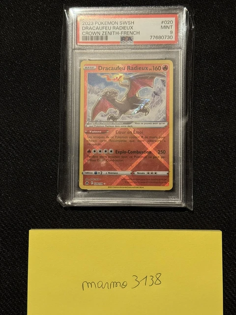 CARTE POKÉMON DRACAUFEU Radieux - 020/159 Eb12.5 Zénith Suprême Fr EUR