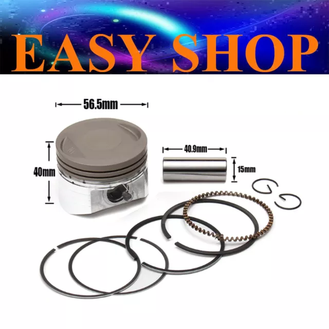 56.5mm 15mm Pin Piston Rings Cylinder Head Kit 150cc ATV Quad Dirt Pit Pro Bike