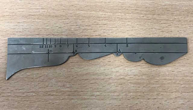 RARE VINTAGE WM E. Pecks Curveograph Steel Ruler - Rd. Number 215087 ...