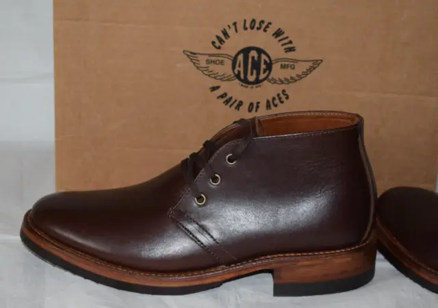 ACE BOOT NORTON Chukka Brown Leather Shoes UK7 US7.5E Cats Paw Sole ...