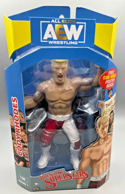 AEW Wrestling Superstars Action Figure Series 1 #08 LJN CODY RHODES Red NIB