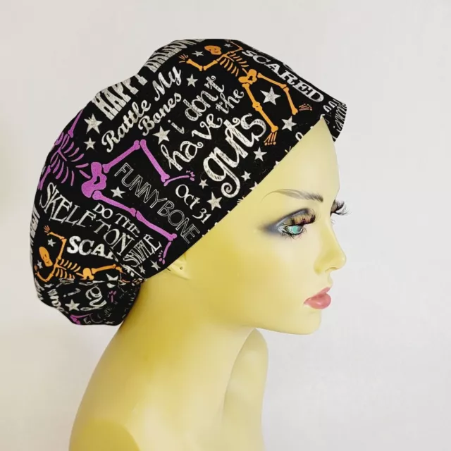 Halloween Women Scrub Hat Surgical Cap Scrub Hat Nurses Hat Medical USA Made