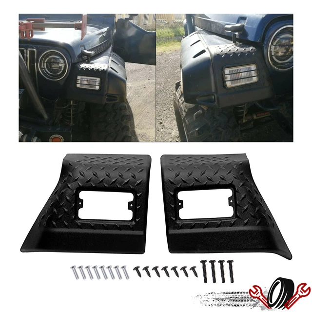 FENDER PROTECTOR BUG Chip Guards Front Body Armor For Jeep TJ Wrangler