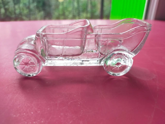 Salière Double En Verre Pressé-moulé Croix Juive - Mam'zelle Brocante