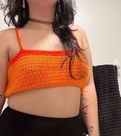 Orange Crochet Tube Top - Please read description before buying :) 2