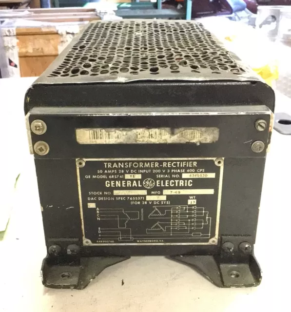 GE Aircraft Transformer/Rectifier Model 6RS7 41 (As Removed) Nostalgia/Art?