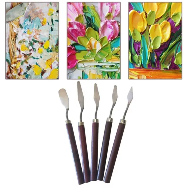 5pcs Metal Knives Palette Knife Oil Painting Knives  Oil Painting Tool