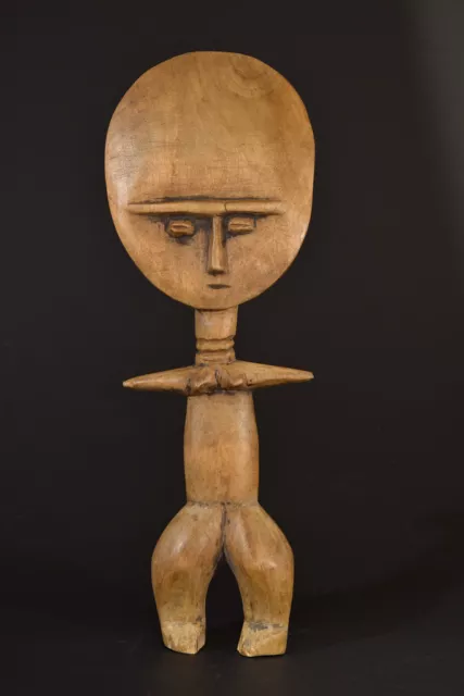 Mid 20th C Ashanti Akuaba Doll African Fertility Figure, 14 1/2"