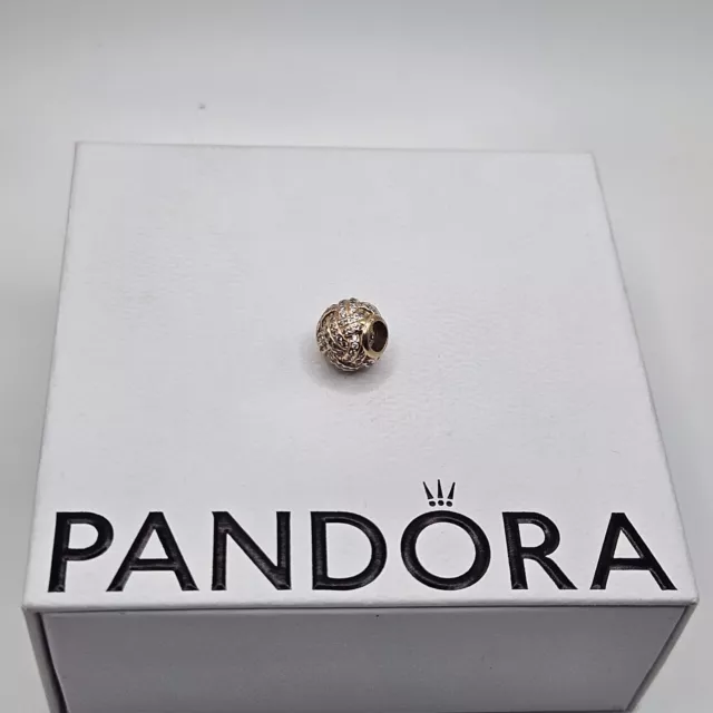 Genuine Pandora Rose Gold Sparkling Love Knot Charm ALE R #781537CZ