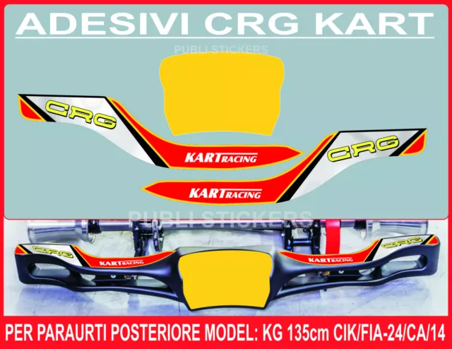 ADESIVI "KART CRG" PER PARAURTI POSTERIORE  MODELLO  KG 135cm CIK/FIA-24/CA/14