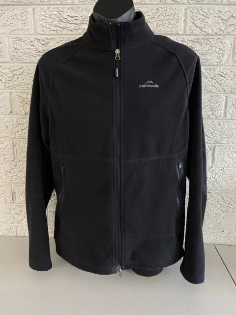 Kathmandu Men’s Full Zip Micro Fibre Wind Fleece Black Jacket Size S (Small) VGC