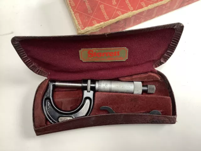 Starret Micrometer Boxed Imperial 0 - 1 Inch