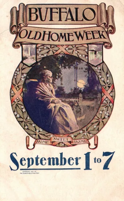Vintage Postcard 1907 September 1 to 7 Old Home Week New York Buffalo N. Y.