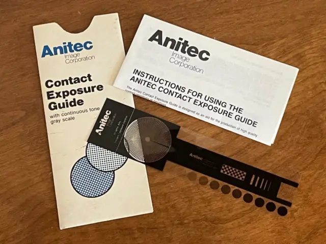 Anitec Image Corp Contact Exposure Guide for producing contact negs + positives