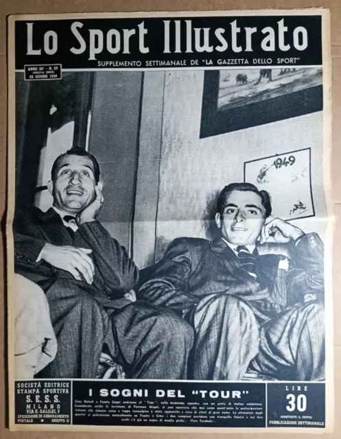 CICLISMO,COPPI & BARTALI,bellissimo-N.26 DEL 1949 da LO SPORT ILLUSTRATO-10593