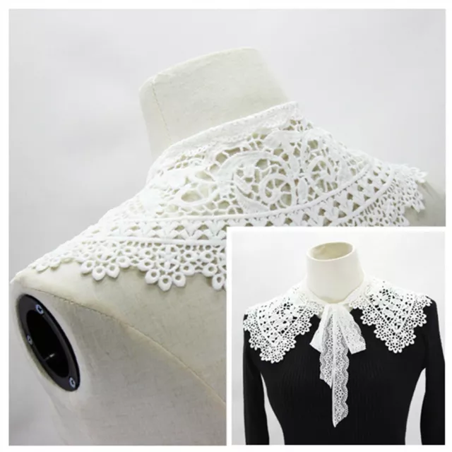 Women False Collar Lace Collar Detachable Lapel Choker Necklace Shirt Cloak Fake