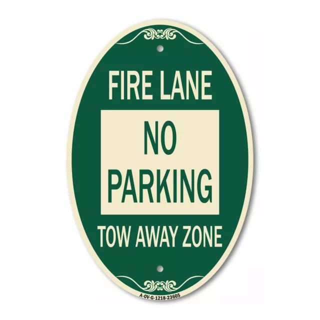 SignMission Designer Series Sign - No Parking Tow-Away Zone 12" x 18" Metal Sign