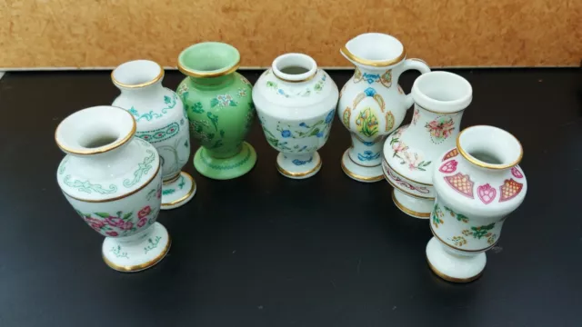 MINIATURVASEN "Monate des Jahres" 7st. VON FRANKLIN MINT chinesische Vasen