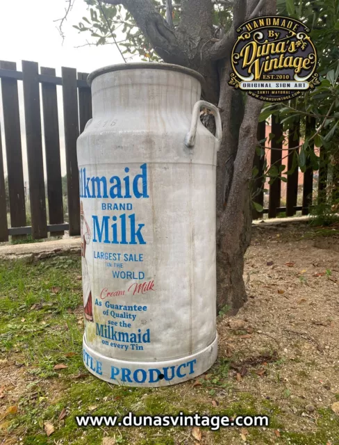 Lechera de Aluminio 40L. Milkmaid Brand Milk. 2