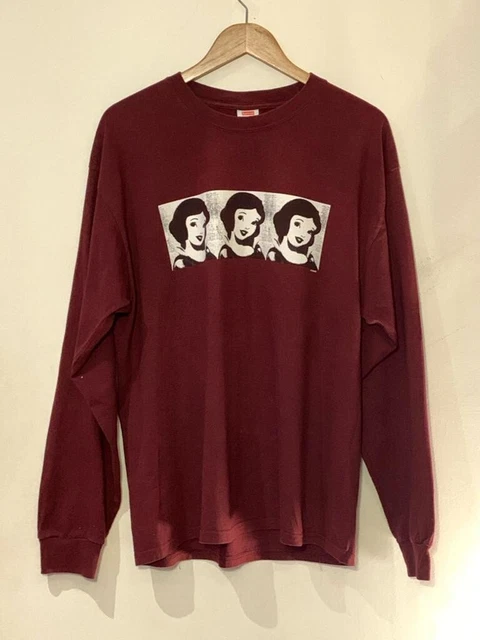 SUPREME SNOW WHITE long sleeve t shirt Black M 150.00 PicClick UK