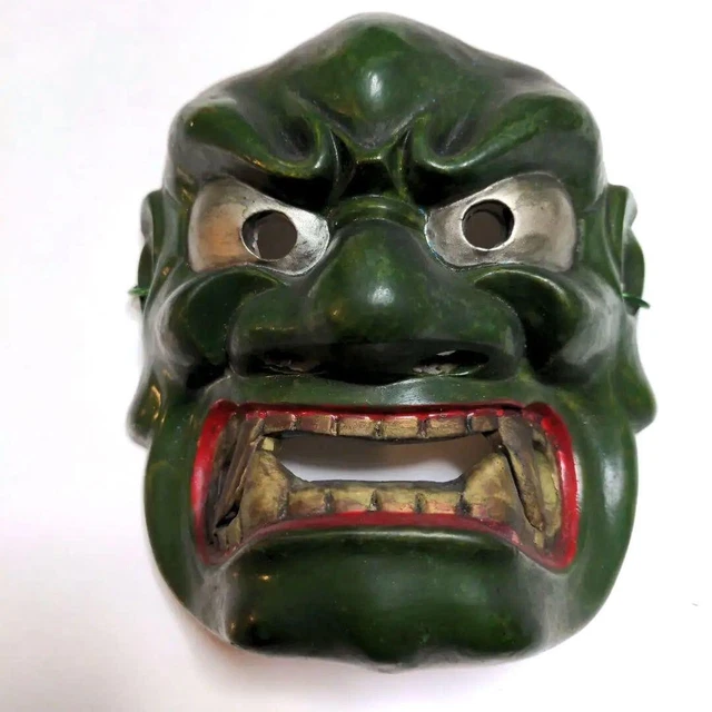 JAPANESE HANDMADE CERAMICS Noh mask kyougen kagura Hannya demon Oni