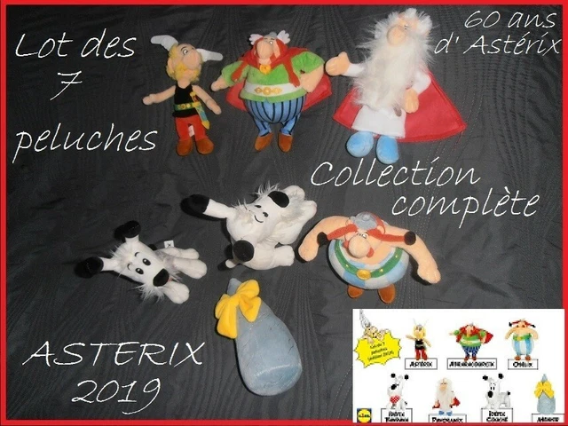 60 ANS d' ASTERIX - Collection complète 7 peluches Idéfix Obélix Lidl  2019