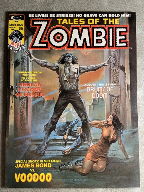High Grade VF Tales of the Zombie #4 Vol 2 No 4 Marvel James Bond Vs Voodoo