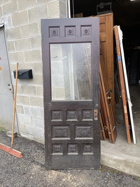 Bova 55 Antique Carved Entrance Door 31.75 X 83.5 X 1 3/8 Thick Eastlake